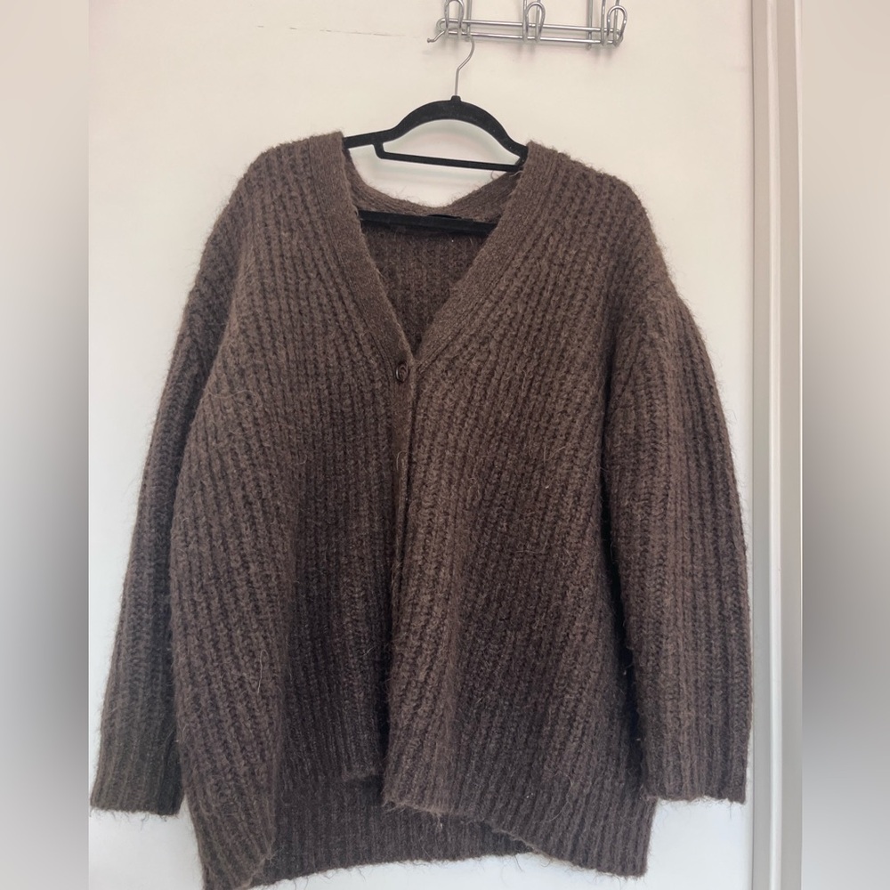 Jenni Kayne Cocoa Brown Cocoon Cardigan Size XS - Picture 4 of 6